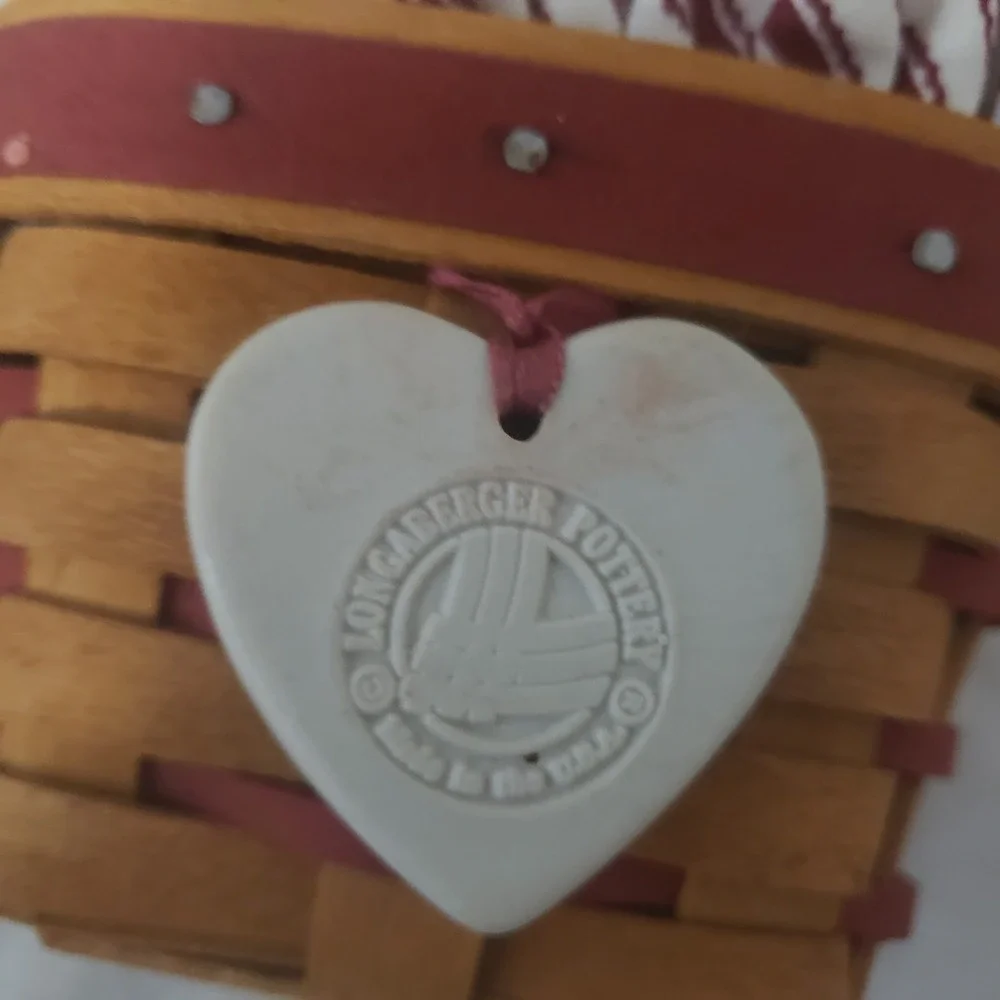 VTG 1995 Longaberger Sweetheart Sweet Sentiments Basket Combo Valentines Day